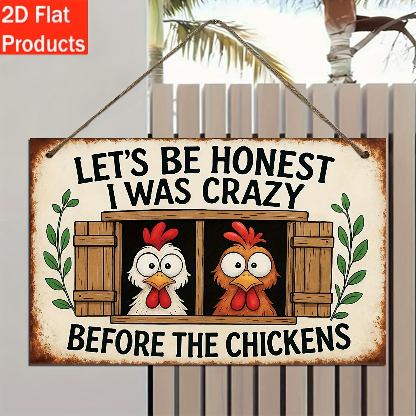 

Vintage Funny Chicken Coop Sign Farmhouse Wall Plaque Poultry Decor Gift 20x30cm белый