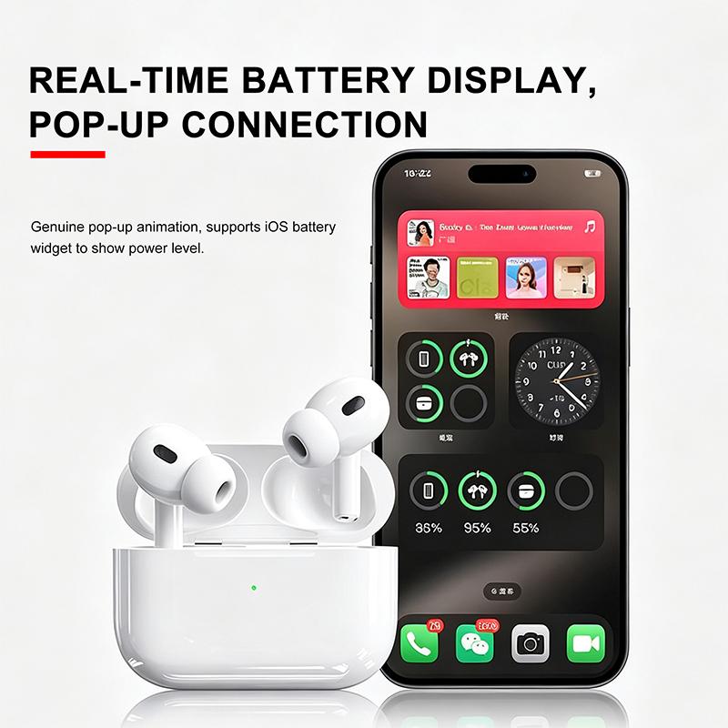 AirPods Pro 2nd Generation True Wireless Bluetooth Earbuds In‑ear Noise Reduction Stereo Headphones With Type‑C Charging Cable For iOS Android