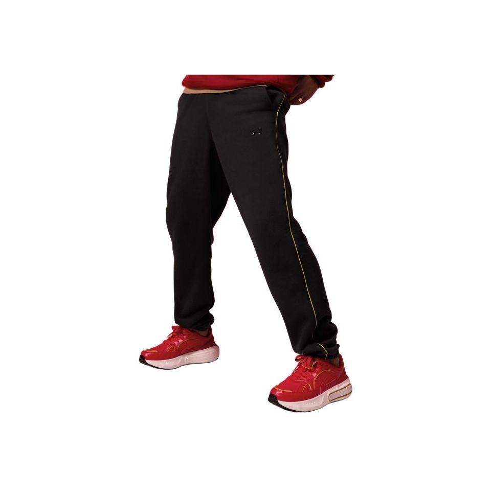 Under Armour UA CNY Casual Sports Series Fashion Simple Loose Warm Knitted Sports Pants Men Bottoms Black 6006008-001