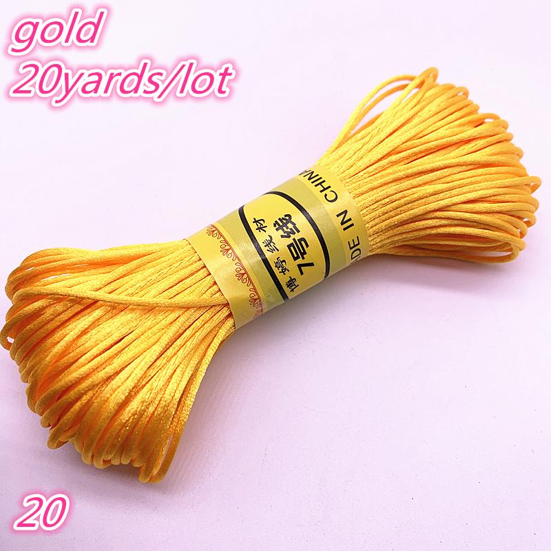20yards/lot 1.5mm Chinese Knot Line Cord Silk Satin Cord Nylon Cord DIY String Necklace Bracelets Cord