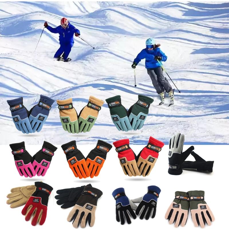Men Women Winter Gloves Warm Thermal Anti-slip Outdoor Running Snowboard Gloves