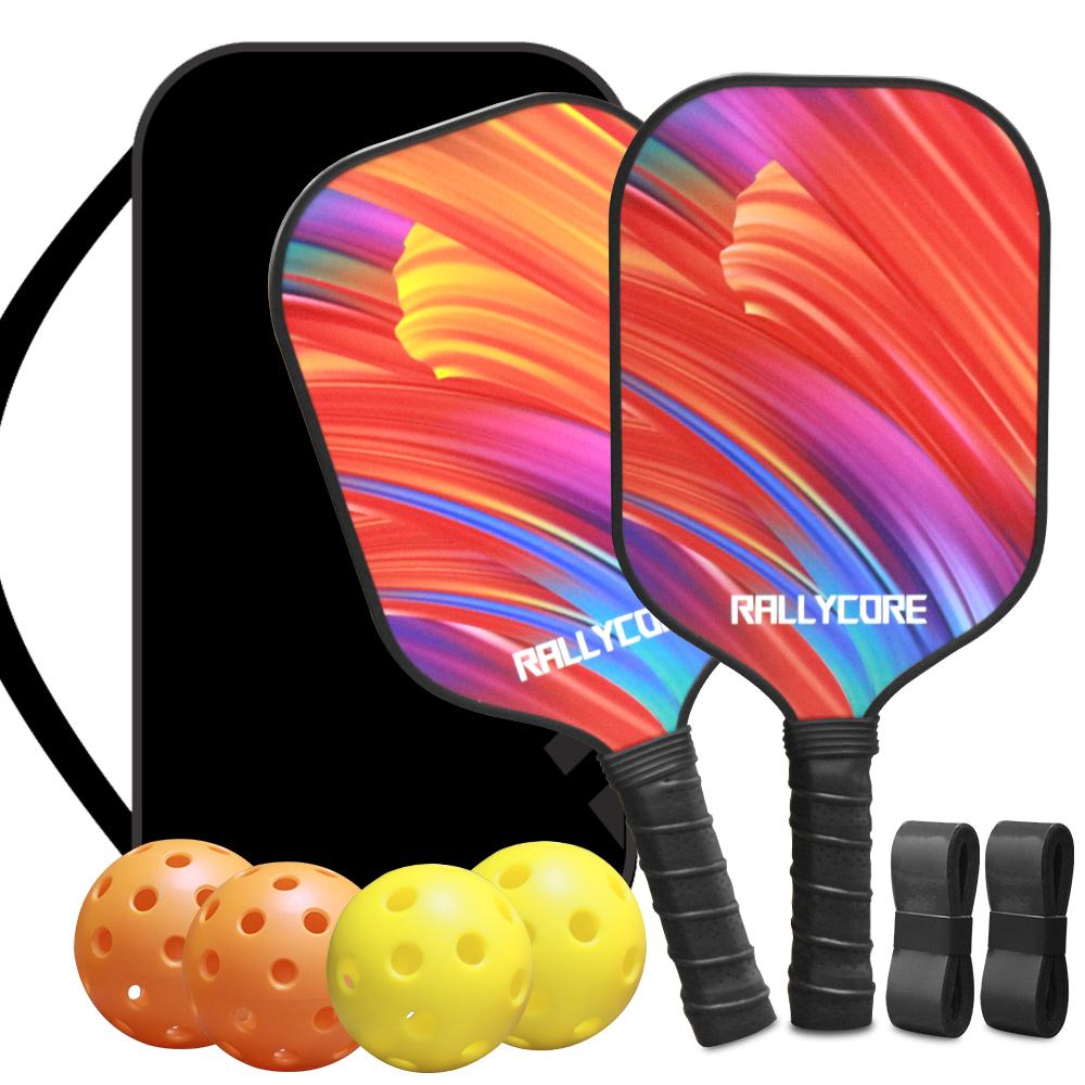 Pickleball Paddles Set USAPA Compliant Fiberglass Surface Enhanced Power with Pickleball Bag Best Gift for Beginners