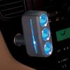SEIWA Car Interior Supplies Illuminated Socket 3F 3-Socket Matte Black