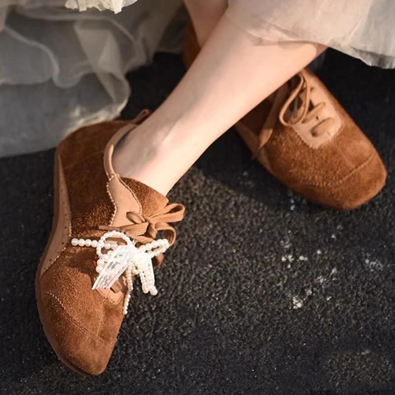 Fashion Flats Women Sport Suede Fashion Loafers Shoes Casual Walking Woman's Sneakers 2025 Running Dress Chaussure Femme