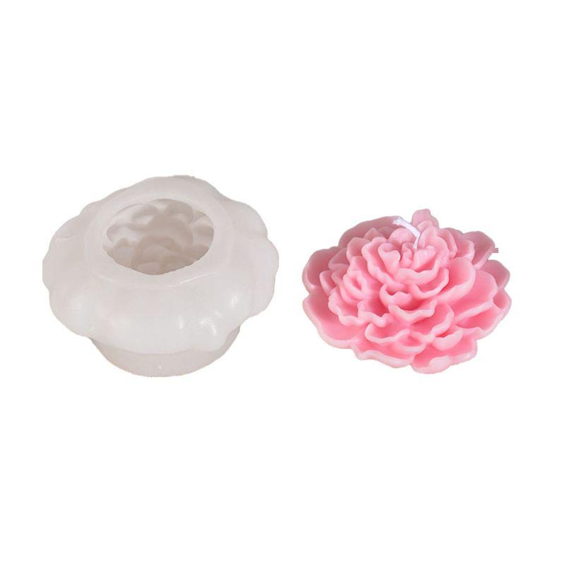 M-Modern-Simulation Lotus Candle Silicone Mold Blossom Flower Soap Fragrance Ornaments Making Chocolate Cake Decor Gift