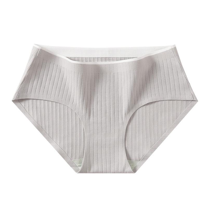 Women's Pure Cotton Mid-Waist Antibacterial Triangle Panties - Seamless Mugwort Underwear