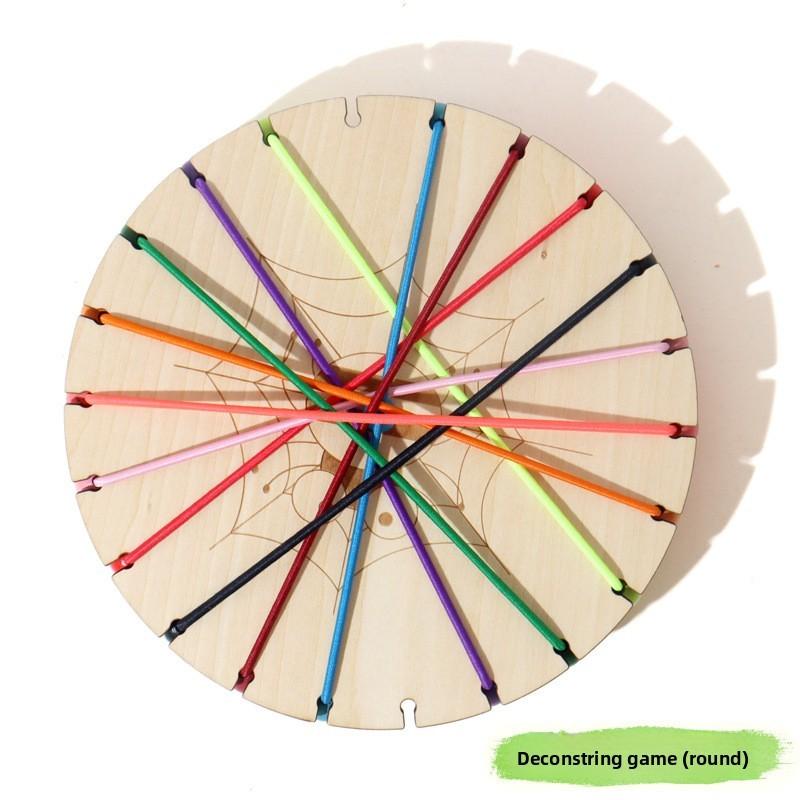 

Wooden Unwinding And Pairing Toy For Kids For Early Education Black Spider