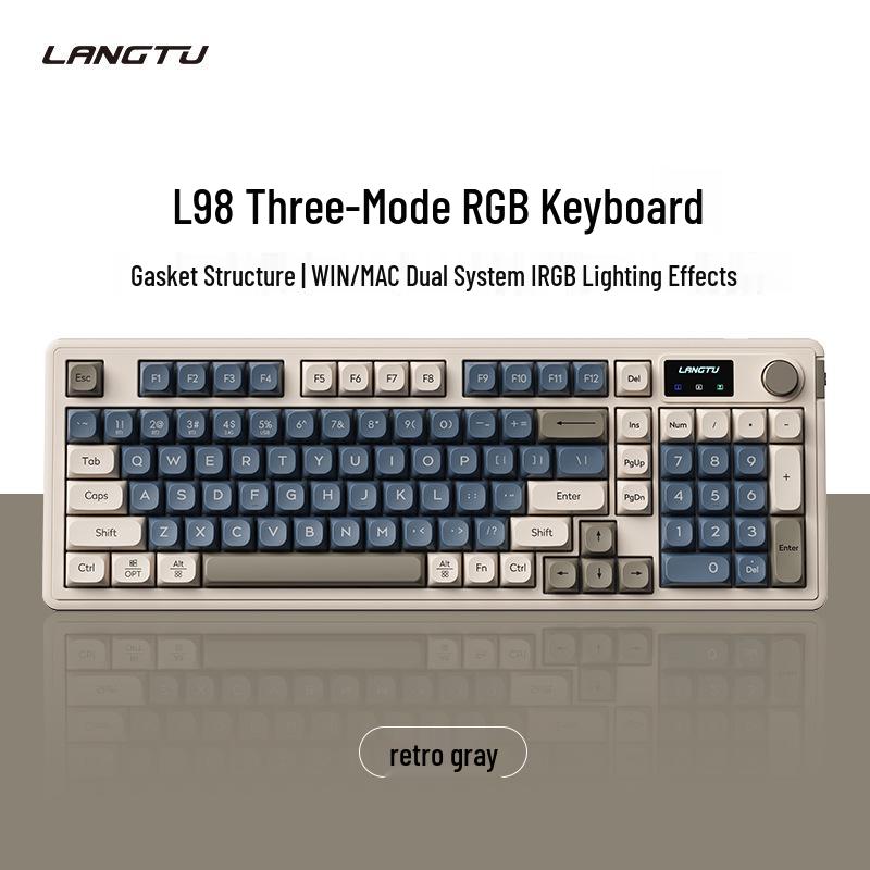 L98 Silent Wired Keyboard & Mouse Set - Stylish RGB Design for Girls, Office, and Gaming Use
