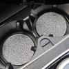 1/2Pcs Diamond Car Coaster Water Cup Slot Non-Slip Mat Bling Gadget Silica Pad Cup Holder Mat Auto Interior Accessories