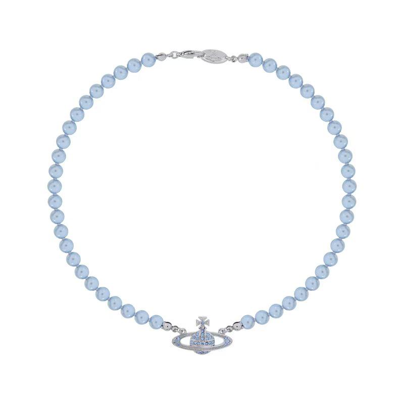 Empress Dowager Saturn Pearl Pendant Necklace - Women's Fashion Clavicle Chain with Planet Charm