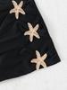 European & American Women's Solid Color Three-Piece Starfish Bikini Set