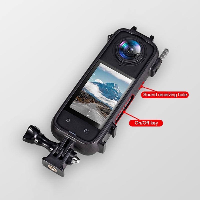 Aluminium-Schutzrahmen für Insta360 X4, langlebiger Metallgehäusekäfig mit Kaltschuhhalterung für Insta 360 X4-Kamerazubehör