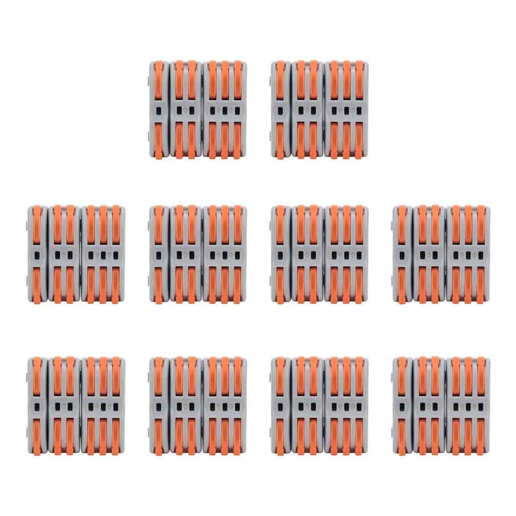 30Pcs Quick Terminal Block Wire Connector PushType Wiring Splitter Set SPL-P1/P2/P3