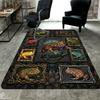 Frogs Ornate Frames Pattern Rug Floor Mat for Living Room or Bedroom Soft and Comfortable Carpet a Gift for Birthday and Holiday.