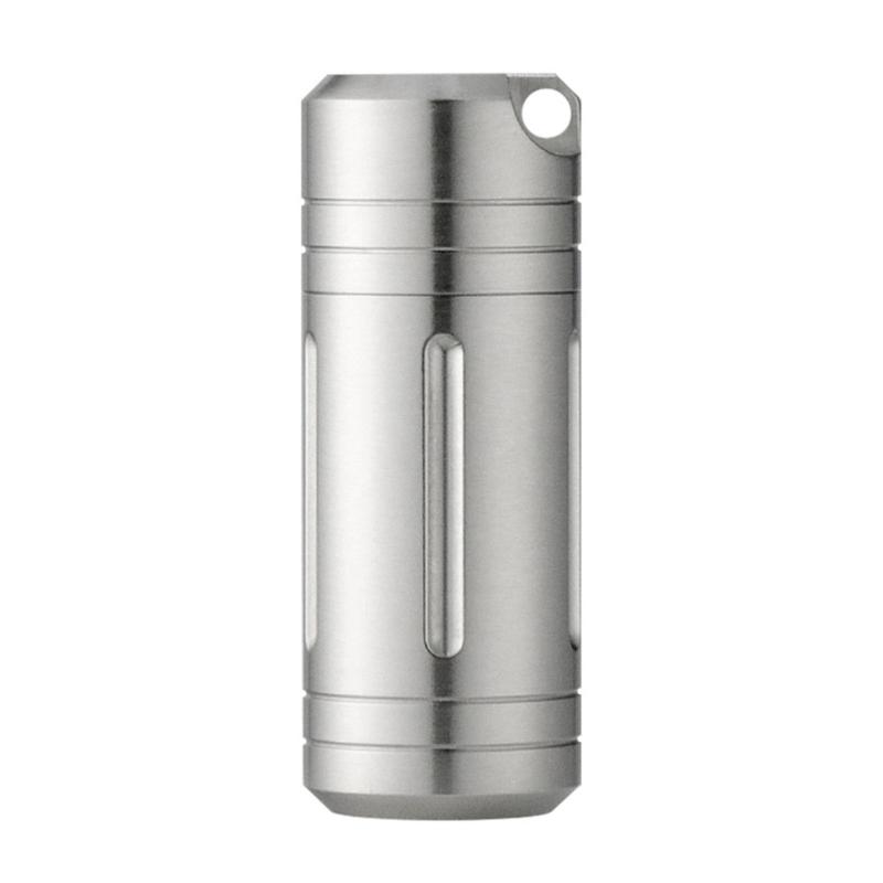 Portable Waterproof Pills Box Stainless Steels Pocket Keychain Pills Holder Light Weight Travel Case Medicine Bottles