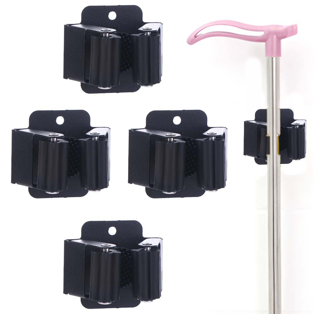 4Pcs Hanging Mop Storage Clips Rack with Screws Brush Broom Hanger Mop Broom Holder  Garden Clip