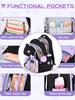 Large Capacity Bow Three-Piece Backpack Set for Girls: Perfect for Junior, Senior High, and College Students