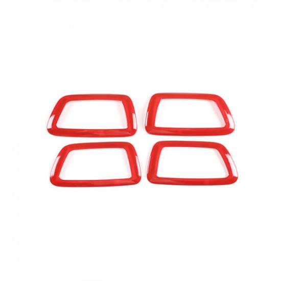 For Toyota Tacoma 2016- Red Car Inner Door Handle Bowl Cover Trim 4PCS