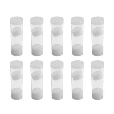 10er-Pack 30 mm Durchmesser Kunststoff Tragbare Röhrenhalter mit Klaren Runden Kapseln Geeignet für Münzlagerung und Sammlung