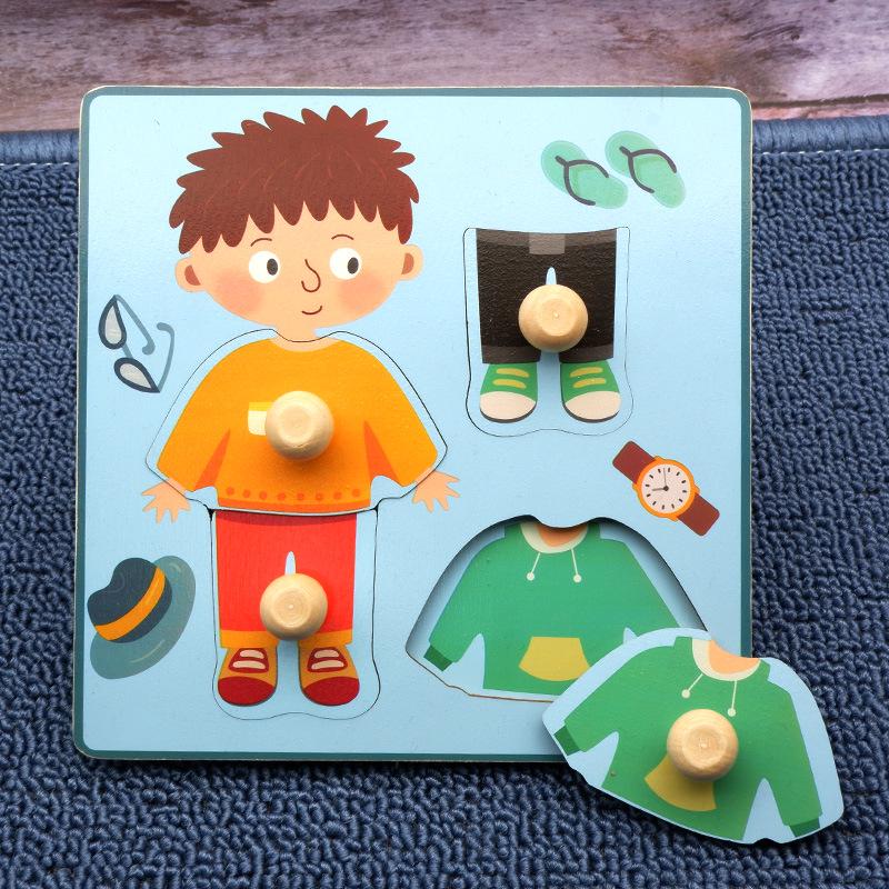 Cartoon-Obst-Greifpuzzlebrett - Montessori-Lernspielzeug für 1-3 Jahre