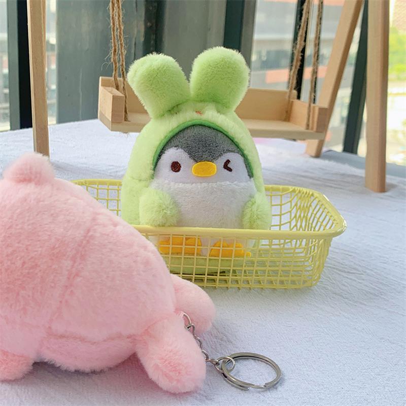 Cute Penguin Rabbit Plush Pendant Keychain Bag Pendant Doll