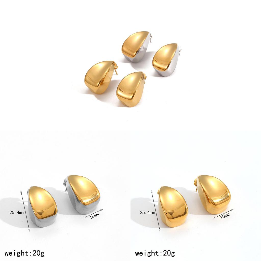 Stainless Steel Water Drop Earrings With Irregular Shape For Trendy Women Gift