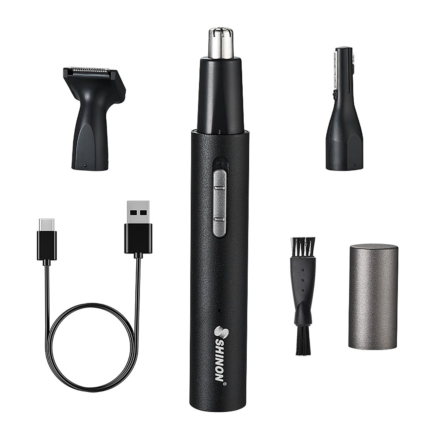 

Rechargeable Nose Hair Trimmer for Men and Micro USB Quiet for Nose Ear Hair with Brush Compact Size Women, Washable, Rechargeable, Multifunctional, чёрный