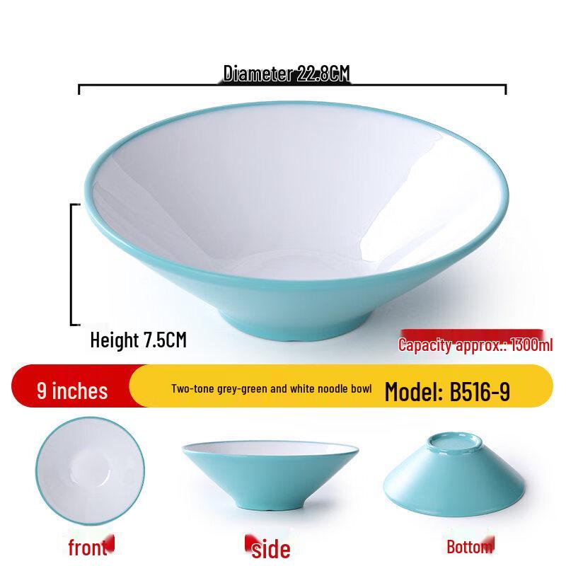 Commercial Melamine Soup Bowls - Nordic Style (9-inch, 2-pack)