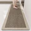 Washable Non-Slip Diatomaceous Earth Floor Mat Set – Stain-Resistant, Water & Oil Absorbing, Modern Minimalist Design, Long Strip, Two-Piece Set.