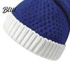 Christmas Santa Hats Elastic Claus with Pom Knitted Hat for Adults Pom Party Women Men