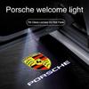 2Pcs Car Door HD Projector Lamp LED Decoration Atmosphere Light For Porsche Cayenne Panamera Macan 911 718 Taycan Boxster Cayman