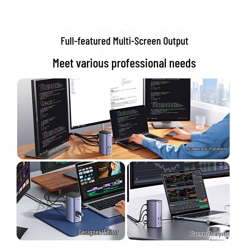 UGREEN Type-C Quad-Display DisplayLink Docking Station