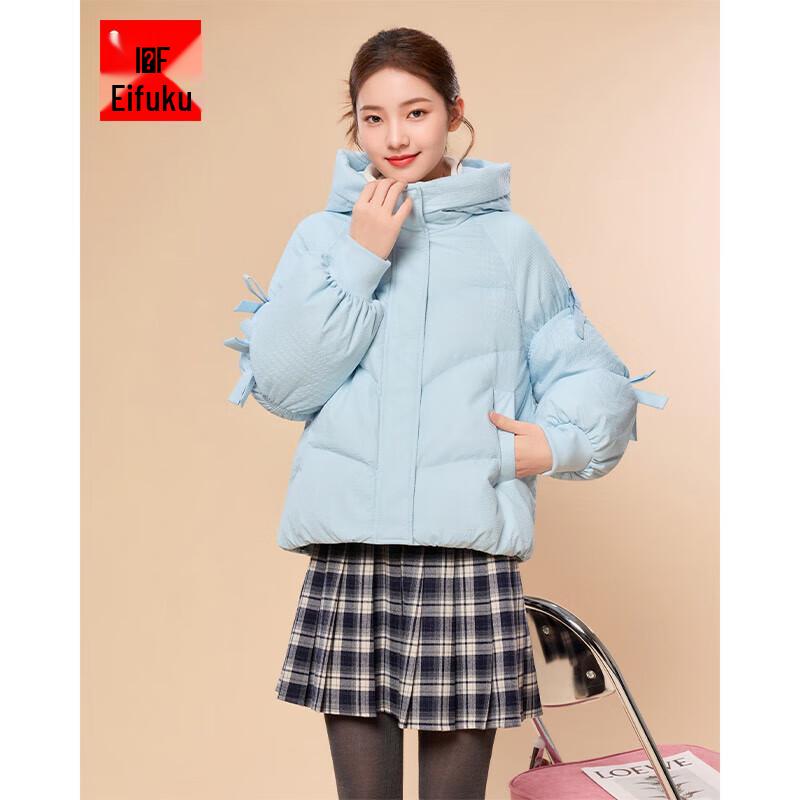 

IEF 2025 Зимняя куртка с милым бантом из белого утиного пуха S