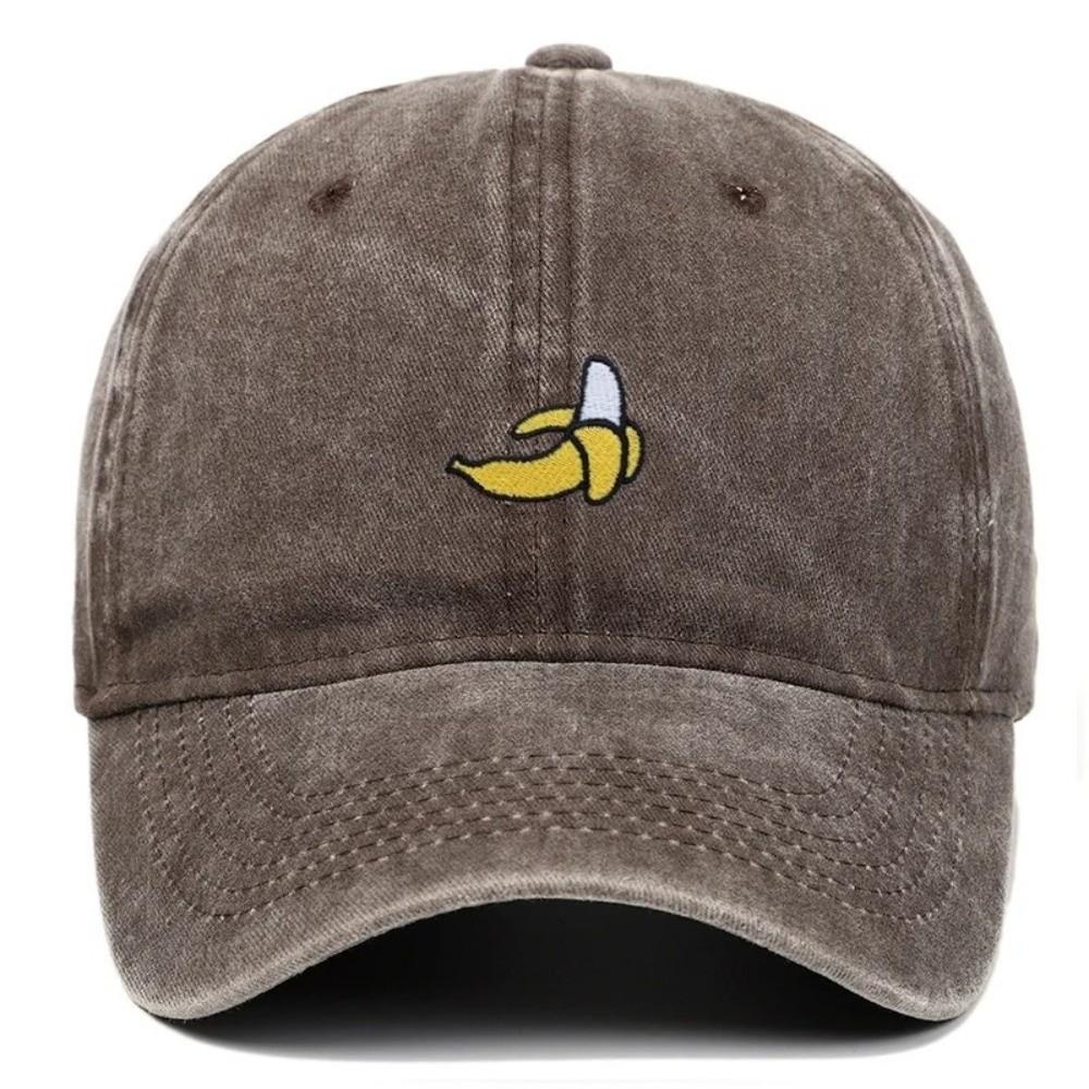 Adjustable Baseball Hat Banana Embroidered Sun Protection Hat Fashion Duck Tongue Hat Outdoor