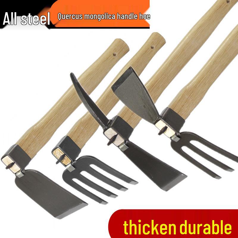 Compact Manganese Steel Hoe Set for Planting, Weeding, and Soil Loosening
