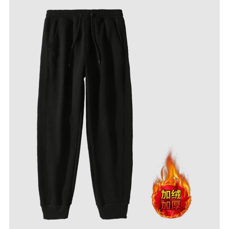 Autumn and winter fleece sweatpants men's and women's thickened Kehua cotton sweatpants thick thermal trousers casual and popular