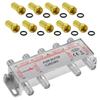 TV Antenna Coupler Splitter - Poppstar - 8 Outputs - 100db - 5-2450 Mhz - F Connector Included