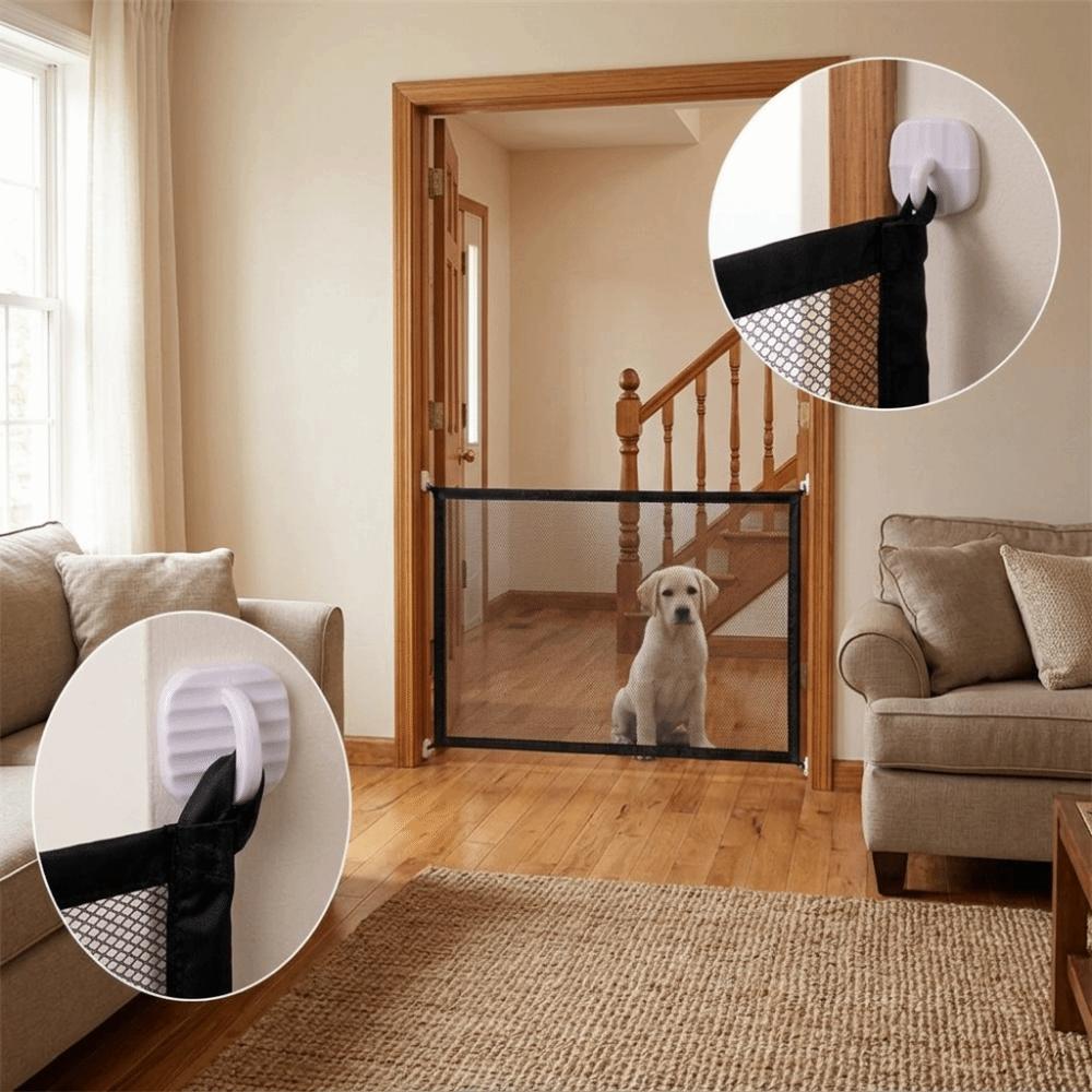 Foldable Dog Isolation Net Nylon Portable Dog Barrier Doorway Restriction Setup 110*72CM