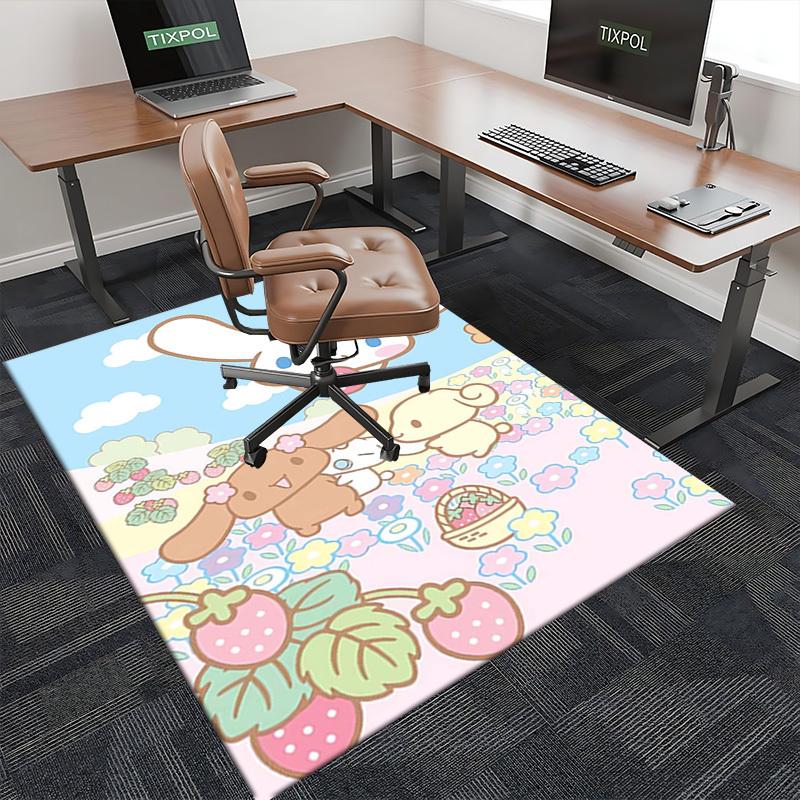 Anime Cartoon Design Chair Mat - Non-Slip Carpet for Office Chairs, Home Decor, Living Room, Bedroom, Game Room & Dormitory (Seasonal Gift).E083