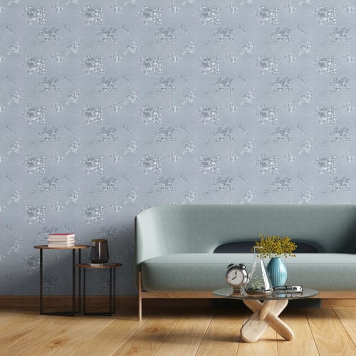 CHIHUT Wallpaper Stickers, Cutting Sheet, 30cm x 6m, Gray, Floral Rose Pattern, Nordic Style, Peelable Wallpaper, Waterproof, Stain-Resistant, Embosse