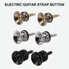 2Pieces Guitar Strap Locks Easy To Use Guitar Strap Buttons Iron Texture Bass Strap Locks Metal Guitar Pins for Guitar
