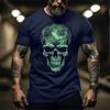 Skeleton 3D Printed Muscle Men's T-shirt Retro Short Sleeved Streetwear Hip-hop Top T-shirt Men's Plus Size Clothing