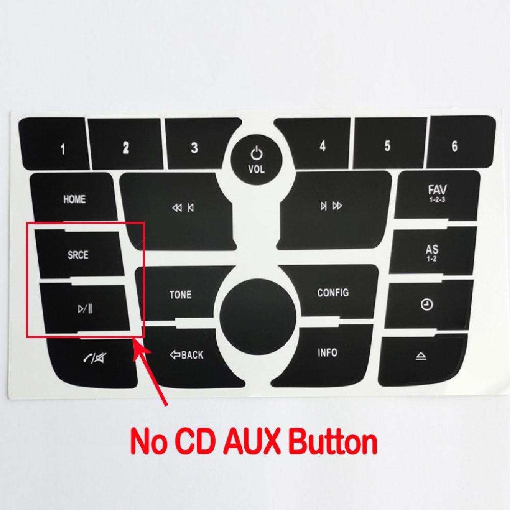 New Radio Audio Button Repair Decal Sticker Black For Buick Verano 2012-2015/ Encore