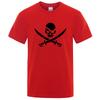 Pirate Skull Logo Funny Print T-Shirts Men Women Loose Tshirs Breathable Summer T-Shirts 100% Cotton Oversize Casual Tee Clothes
