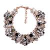 Short Necklace Women's Fashion Jewelry Full Diamond Exaggerated Flower Necklace Clothing Accessories