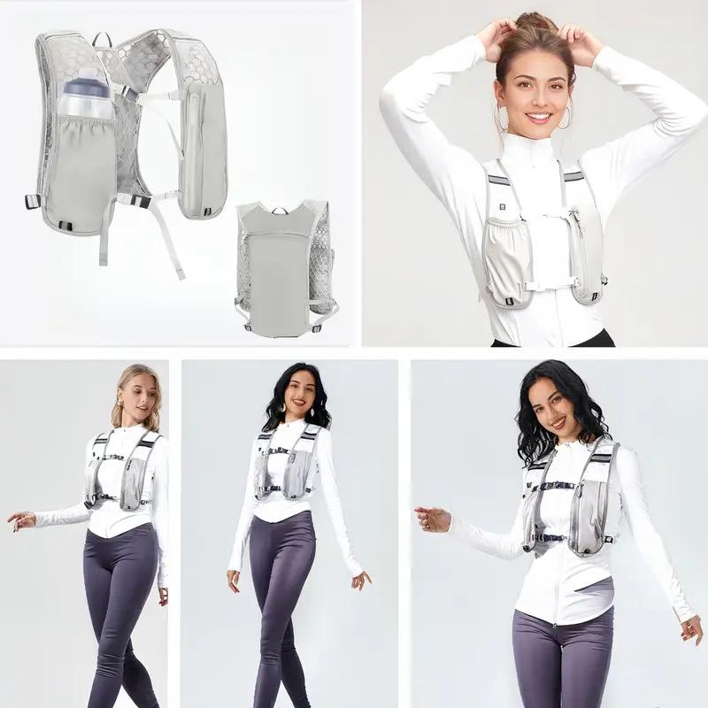 Running Water Bottle Storage Vest Lightweight Running Vest Reflective Hydration Water Chest Pack With Phone Holder 1Pc