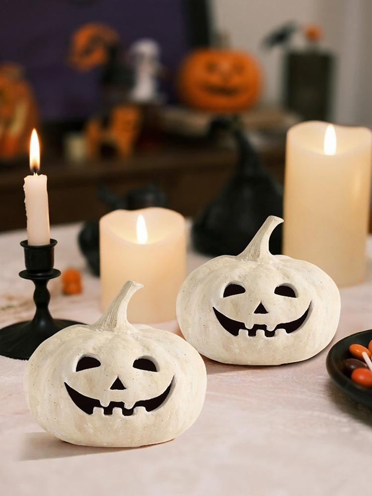 Halloween LED Pumpkin Lantern Light Up Pumpkin Decorations LED Lamps Home Props Party Supplies Halloween Tabletop Decorations