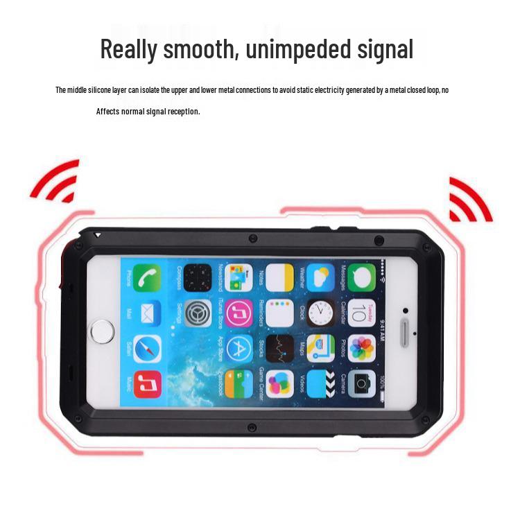 Durable Metal Protective Case for iPhone 6/7/8 - Anti-Drop, Water & Dust Resistant