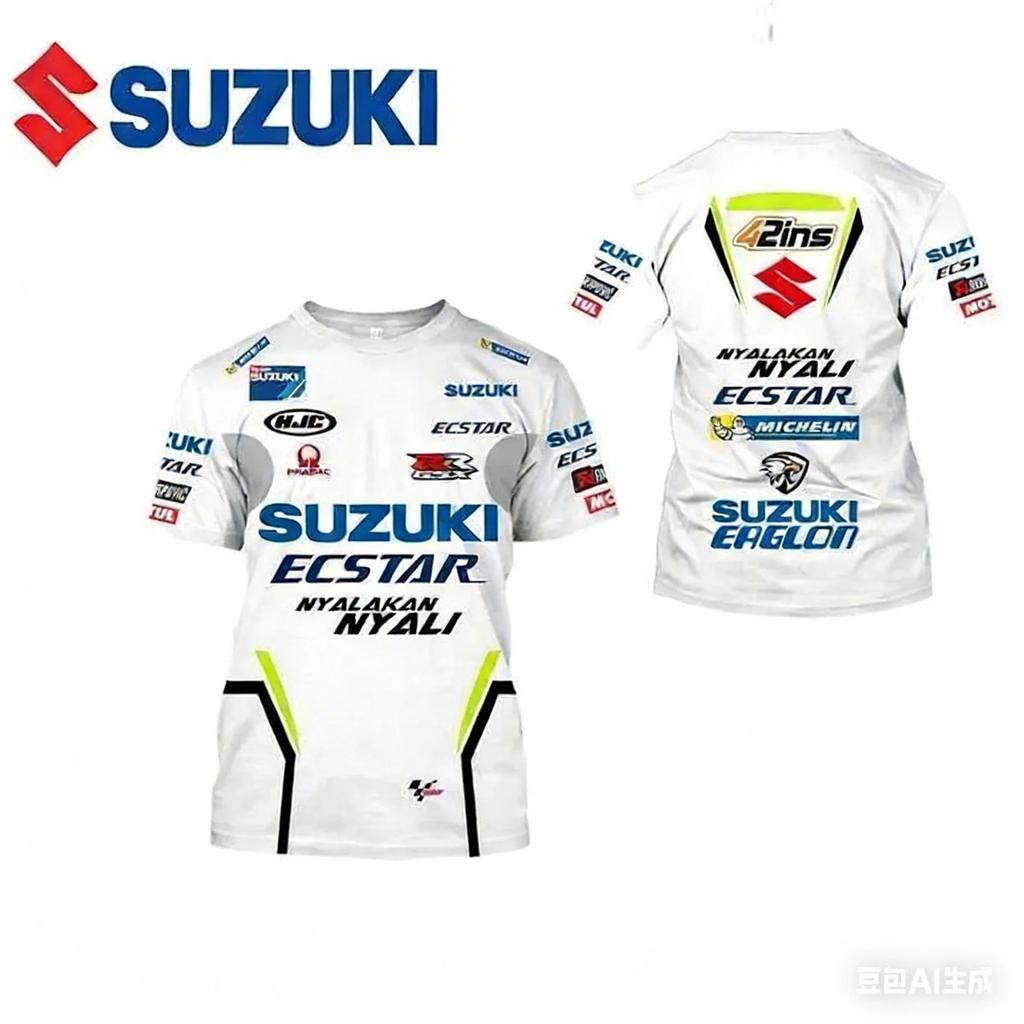 Suzuki 2026 Motorcycle Style 3DPrint Men T-shirt Summer Daily Outdoor Sports Fitness Quick-drying Breathable Casual Short Sleeve