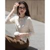 DEMANA Women's Lyocell Blend Long Sleeve Round Neck T-shirt